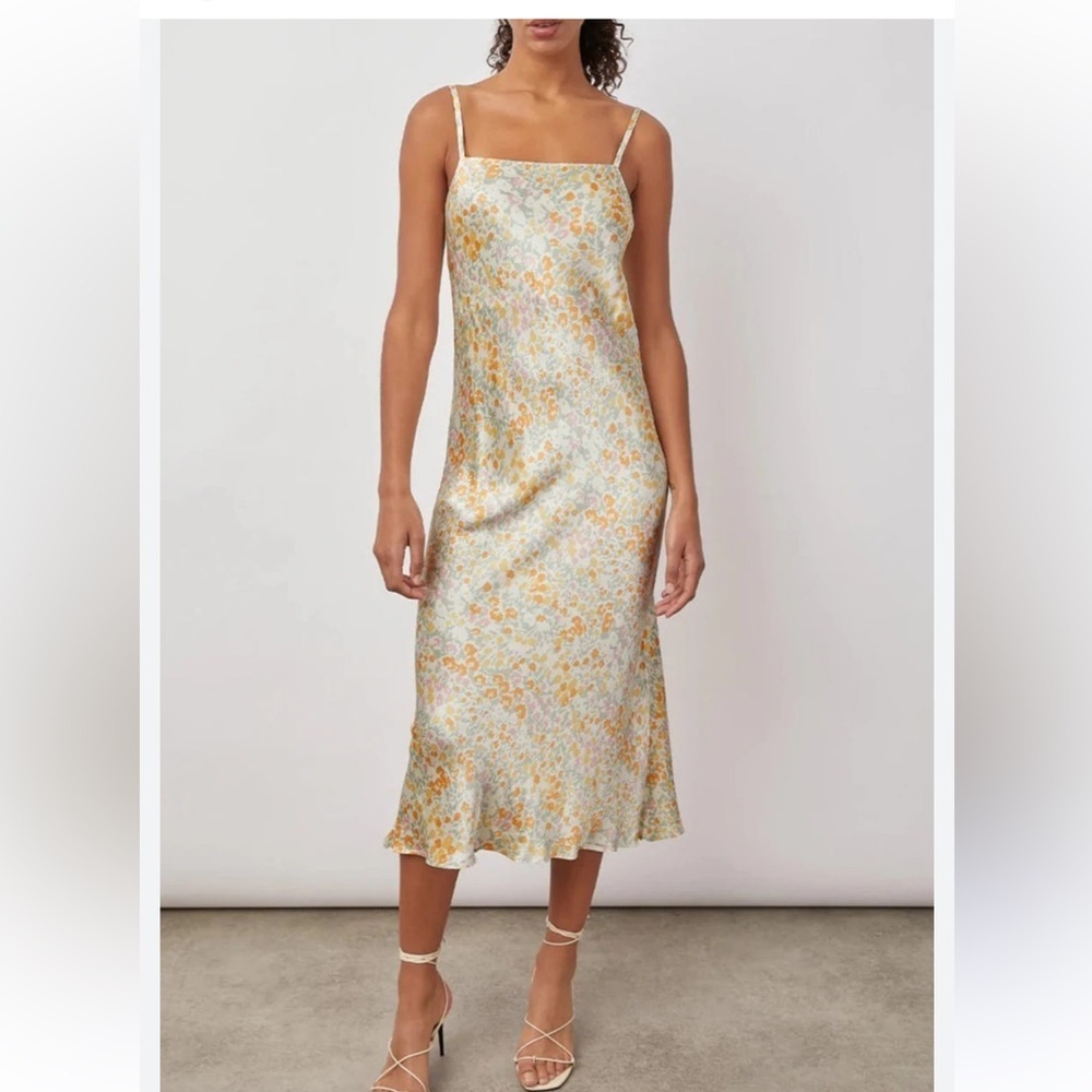 Rails Mina Summer Meadow Floral Dress in Cream and Orange | M - Picture 2 of 9